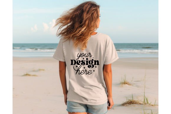 Back Natural Bella Canvas 3001 Mockup 15