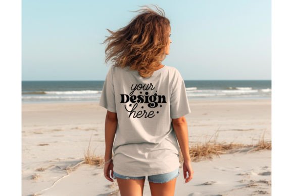 Back Natural Bella Canvas 3001 Mockup 17