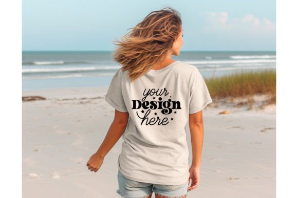 Back Natural Bella Canvas 3001 Mockup 19