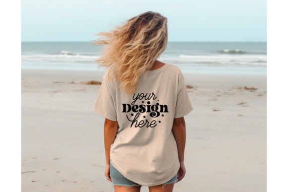 Back Natural Bella Canvas 3001 Mockup 23