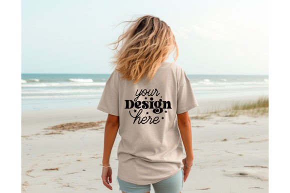 Back Natural Bella Canvas 3001 Mockup 24