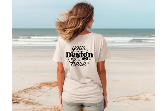 Back Natural Bella Canvas 3001 Mockup 3