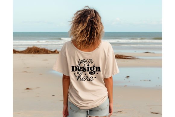 Back Natural Bella Canvas 3001 Mockup 37
