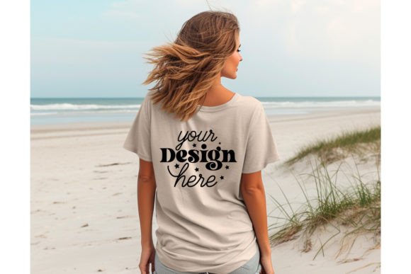 Back Natural Bella Canvas 3001 Mockup 41