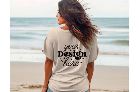 Back Natural Bella Canvas 3001 Mockup 48 Graphics