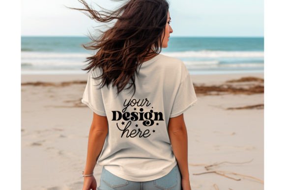 Back Natural Bella Canvas 3001 Mockup 50