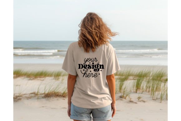 Back Natural Bella Canvas 3001 Mockup 54