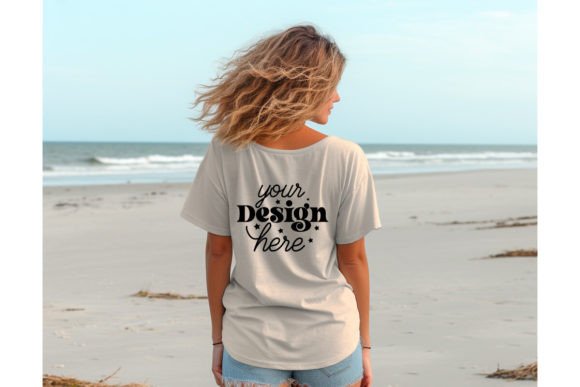 Back Natural Bella Canvas 3001 Mockup 55