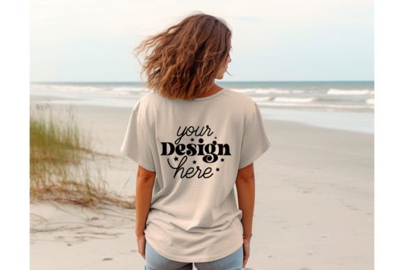 Back Natural Bella Canvas 3001 Mockup 64 Graphics