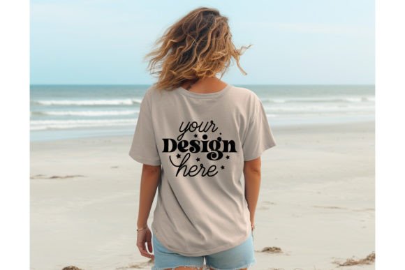 Back Natural Bella Canvas 3001 Mockup 70