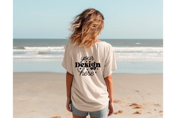 Back Natural Bella Canvas 3001 Mockup 74