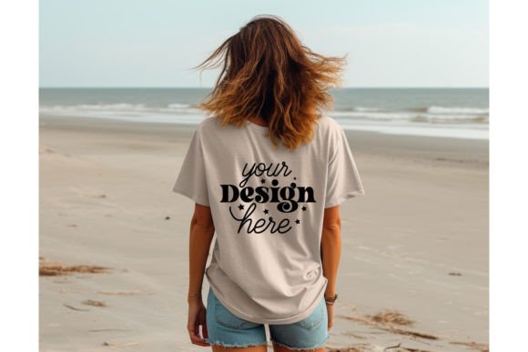 Back Natural Bella Canvas 3001 Mockup 79