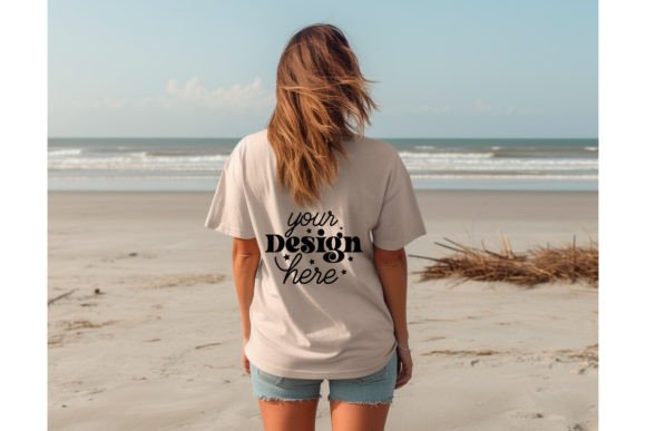 Back Natural Bella Canvas 3001 Mockup 80