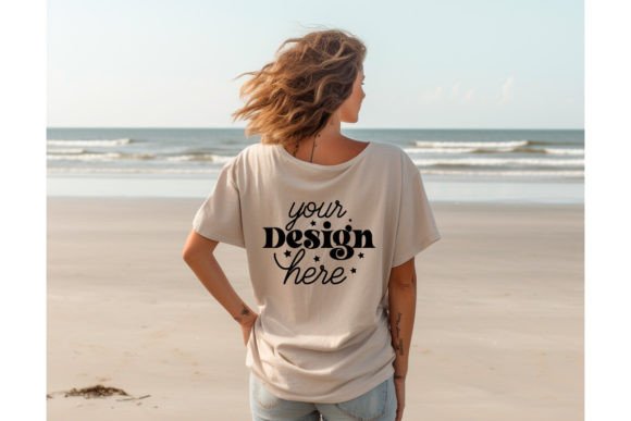 Back Natural Bella Canvas 3001 Mockup 81 Graphics