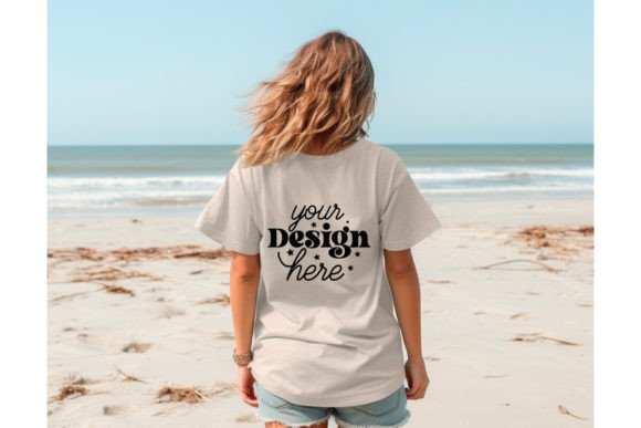 Back Natural Bella Canvas 3001 Mockup 86