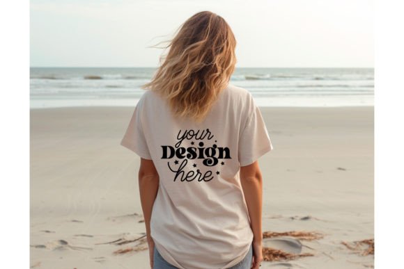 Back Natural Bella Canvas 3001 Mockup 96