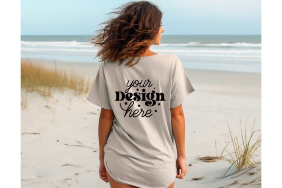 Back Natural Bella Canvas 3001 Mockup115: Graphics for T-Shirts