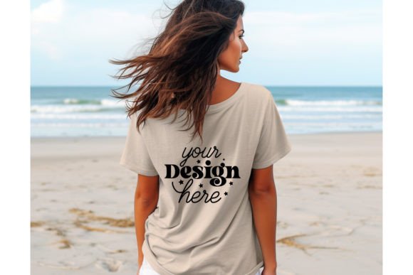 Back Natural Bella Canvas 3001 Mockup119 Graphics