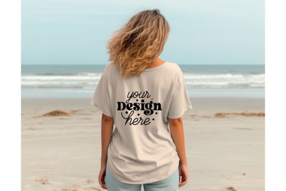 Back Natural Bella Canvas 3001 Mockup129 Graphics