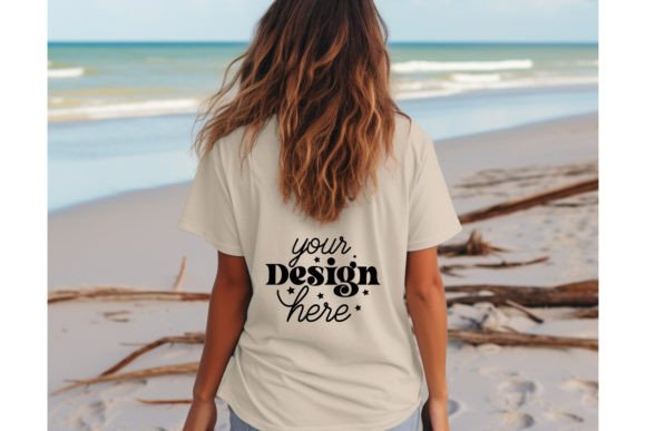 Back Natural Bella Canvas 3001 Mockup182 Graphics