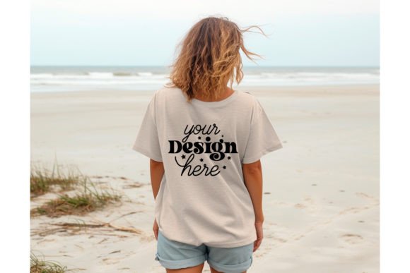 Back Natural Bella Canvas 3001 Mockup191 Graphics