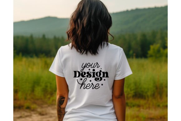 Back Natural Bella Canvas 3001 Mockup197 Graphics