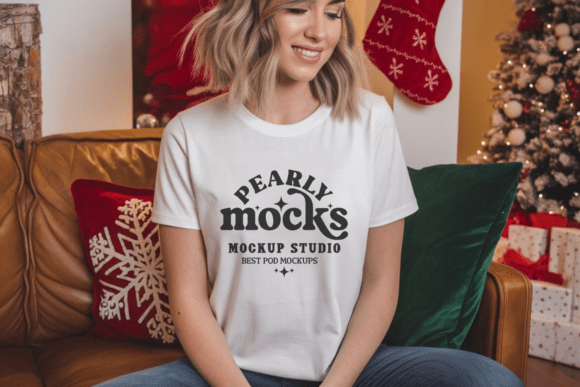 Christmas Gildan 5000 T-Shirt Mockup 51