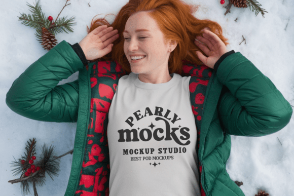 Christmas Gildan 5000 T-Shirt Mockup 62: Graphics & Product Mockups