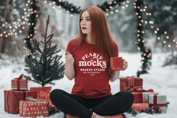 Christmas Gildan 5000 T-Shirt Mockup 63