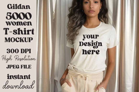 Gildan 5000 T-shirt Mockup 3: Graphics for Product Mockups