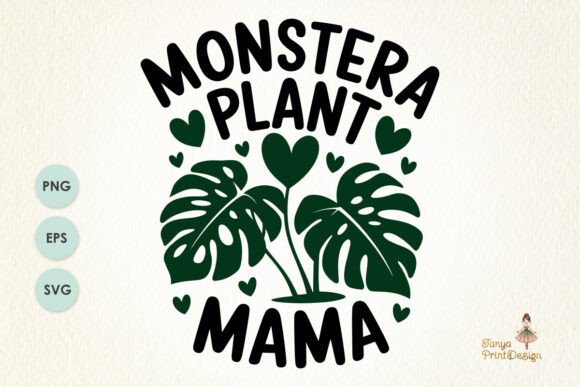 Monstera Plant Mama T-shirt Design PNG