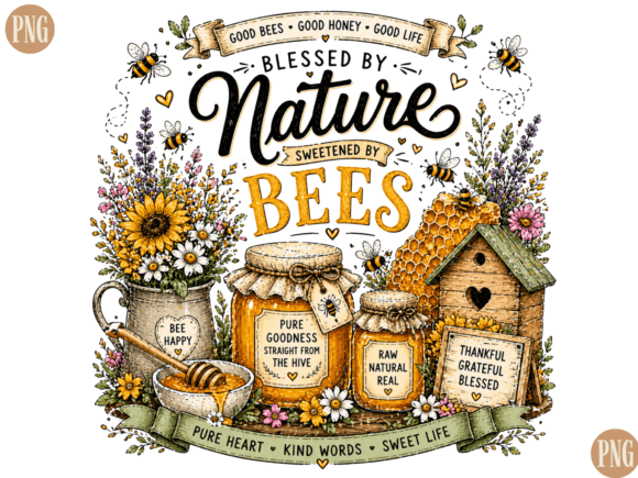 Natural Honey SVG Bee Inspired Quote D