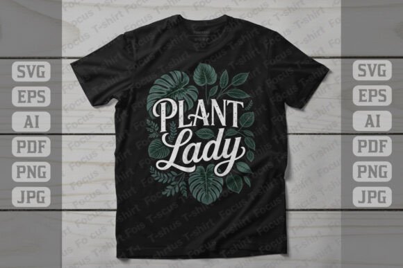 Plant Lady Botanical Typography Graphics